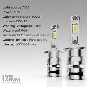 หลอดไฟ LED 30W 3600lm 12V ขนาดเล็กแบบปลั๊กแอนด์เพลย์ติดตั้งง่าย H3ไฟหน้ารถชุดแปลงรถไฟฟ้า