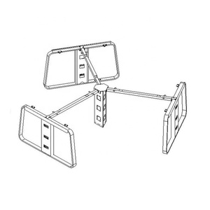 Fashion <strong>Three</strong>-person Seating Workstation Desk Stand Circular Layout 3 Seat <strong>Computer</strong> Desk Frame Leg - Product Image 1
