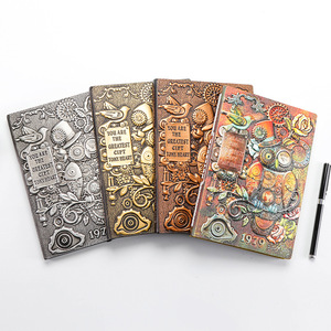 Özel manevi dergisi hediyeler seyahat günlüğü Antiquated 3D Witchcraft logo kabartmalı ile poliüretan deri defter lanet kafatası dergiler - Product Image 5