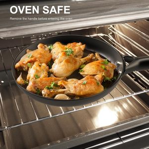 鋳鉄製調理器具セット8インチ10インチ12インチノンスティックスキレットとフライパンインダクションクッカー用 - Product Image 3