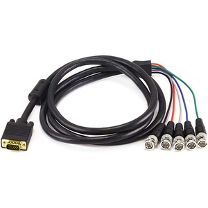 Cable de Monitor VGA a BNC Cable adaptador HD15 VGA a 5 BNC RGBHV Coaxial macho de alta resolución para Cable de Monitor HDTV