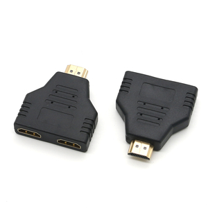 Female Adapter One Divided Into Two <strong>Computer</strong>-<strong>Tv</strong> Connection Hd Conversion Plug Gold - Product Image 2