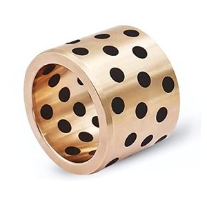 Buje de bronce con tapón de grafito personalizado, bujes de cobre de grafito, 1 buje de cobre de grafito tipo JDB - Product Image 1