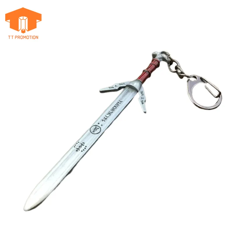 Custom Titan Scout Regiment Metal Bag Charm Witcher Zireael Sword Keychain Keyring Decoration