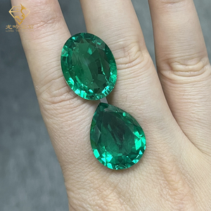 0.5 zaffiro coltivato in laboratorio-10 carati color smeraldo/taglio ovale blu reale laboratorio ha creato pietra zaffiro per gioielli - Product Image 5