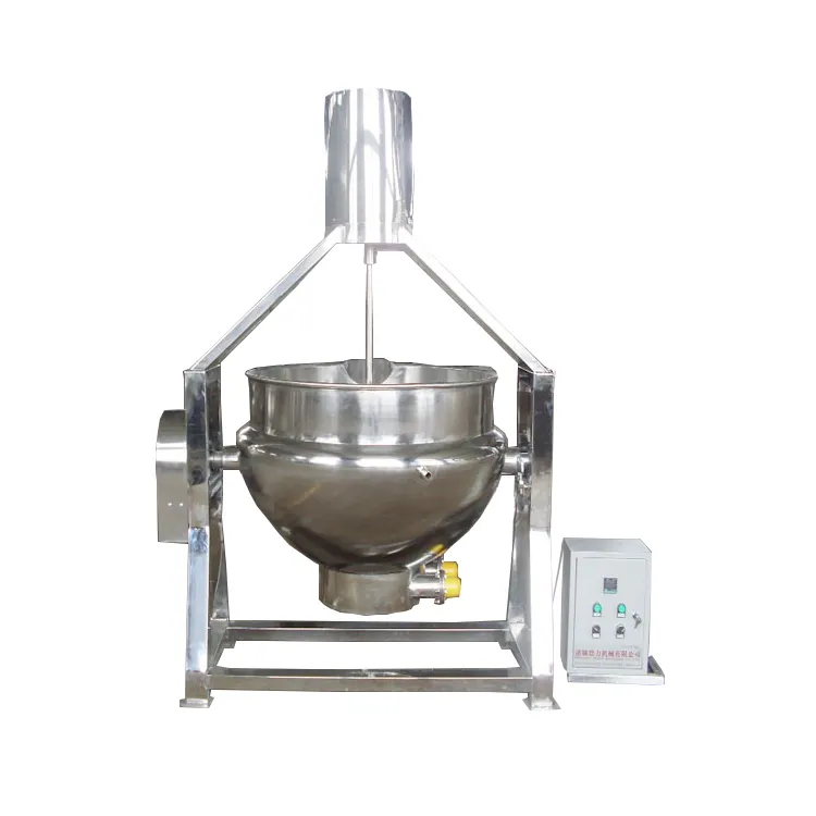 Sıcak satış su ısıtıcısı buhar ceket meyve reçel ocak 200 500 litre endüstriyel pişirme basınçlı kap gıda makinesi