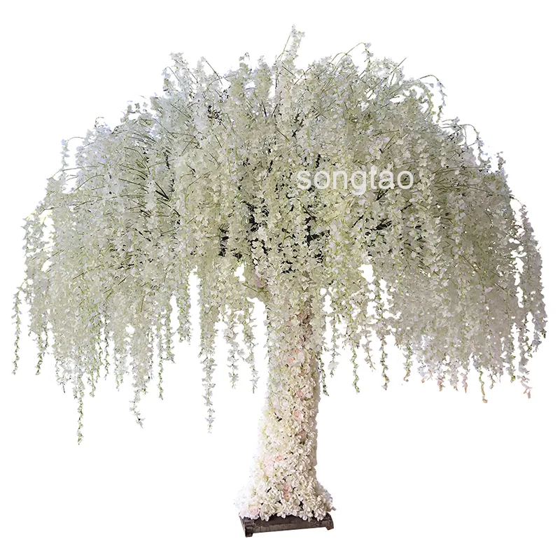 3m branco artificial pendurado wisteria flores flor plantas e árvores