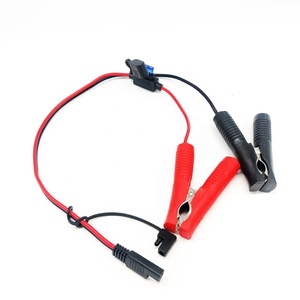 16AWG คลิปจระเข้ไปยัง SAE สายแบตเตอรี่รถยนต์คลิปจระเข้12V ตัวเชื่อมต่อจระเข้กับ SAE ที่มีตัวยึดฟิวส์กลาง - Product Image 3