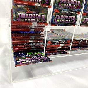ポケモン<span class=keywords><strong>Mtg</strong></span> Yugiohカードブースターパックディスプレイホルダー卸売6スロットアクリルブースターパックディスペンサー