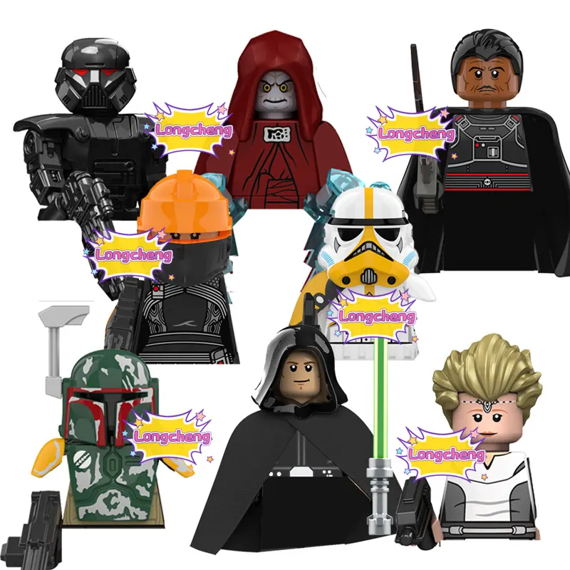 SW Movie Space Wars Luke Boba Fett Storm Clone Dark Trooper Cosbaby Gideon PalpatineミニブリックビルディングブロックフィギュアおもちゃKT1052