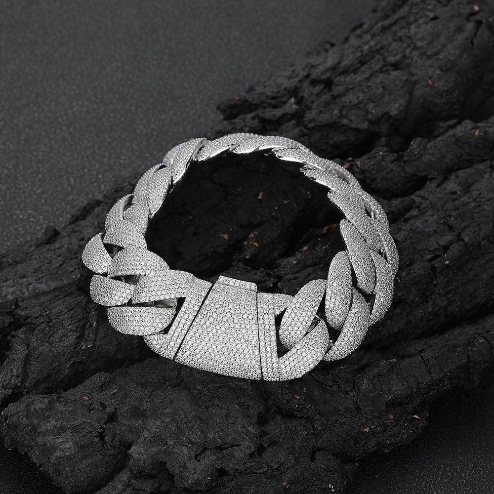 White gold (width 24mm) - bracelet 7 inches (length 17.78cm)