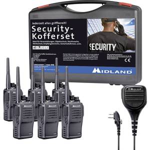 <strong>Midland</strong> G15 Pro PMR 6er Security inkl. MA 25-M C1127.S5 PMR-Handfunkger&auml;t 6er Set (940910703184) - Product Image 1