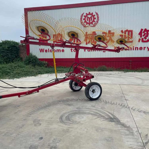 热卖农用拖拉机挂接旋转式干草耙4 6 8 10 12圆盘草干草耙机