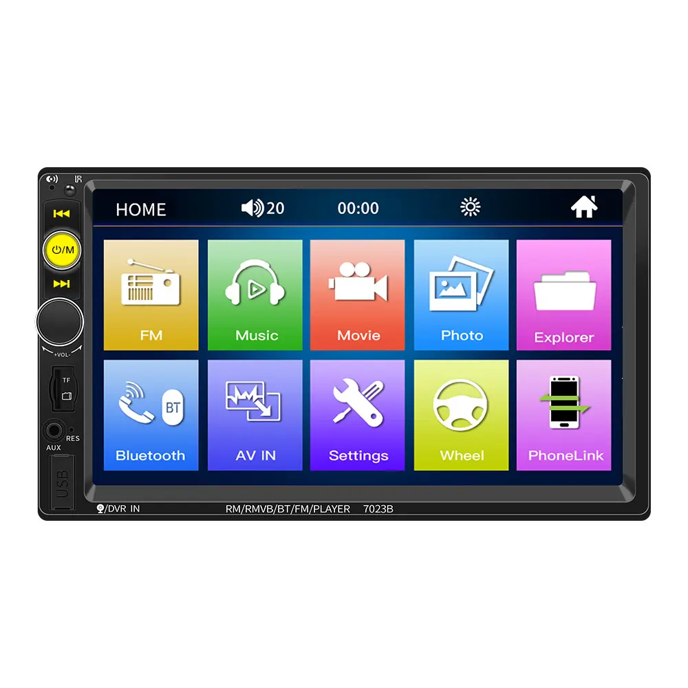 7 polegadas Hd Tela Invertendo Din Kit De Vídeo Estéreo Do Carro BT USB FM AUX SD Rádio Carro Mp5 Player Video Car Dvd Player