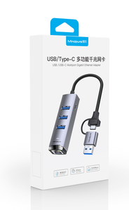 Mindpure USB 2.0 3.0 rj45 adaptörü tipi c lan usb c gigabit Ethernet adaptörü dönüştürücü 4 in 1 hub ethernet ile - Product Image 6