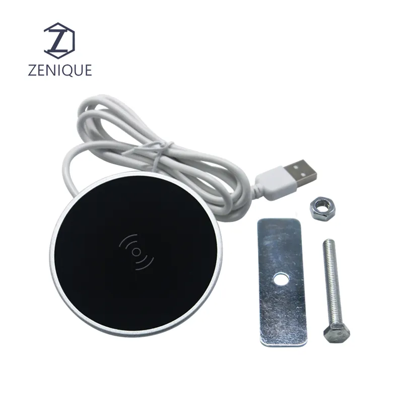 Caricabatterie Wireless da 20MM a lunga distanza caricabatterie Wireless da tavolo QI IOS Android integrato caricabatterie Wireless da 15W incorporato