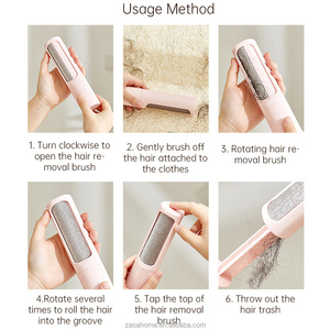 Nhà Máy Bán Buôn Đầy Màu Sắc Pet Tóc <span class=keywords><strong>Lint</strong></span> Con Lăn Tái Sử Dụng Loại Bỏ Bàn Chải Có Thể Giặt Dính Đi Xe Đạp Bàn Chải - Product Image 3