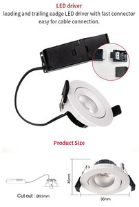 Yüzeye monte 5W 7W 9W Ip44 Trimless Ultra ince gömülü tavan Led aşağı ışık Gu10 6 inç Cob gömme downlight için otel - Product Image 4