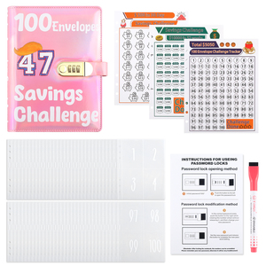 100 Envelope Challenge Couple Envelope Challenge Money Saving <strong>Coded</strong> Book Binder A5 <strong>Notebook</strong> Notepad D-09049