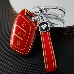 Gold Edge Car <strong>Key</strong> Cover&amp;keychain Fit for Roewe RX5 <strong>MG</strong> <strong>ZS</strong> GT GS 350 360 750 W5 Class Accessories TPU Protection Car Case Shell - Product Image 5
