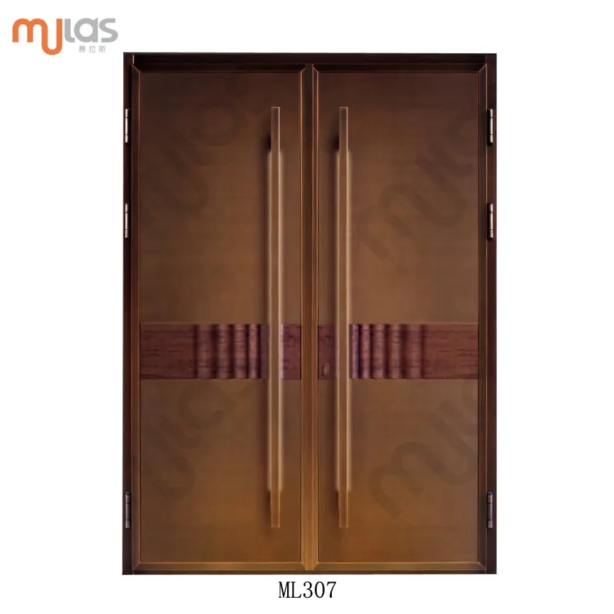 newest modern style copper sheet metal door designs