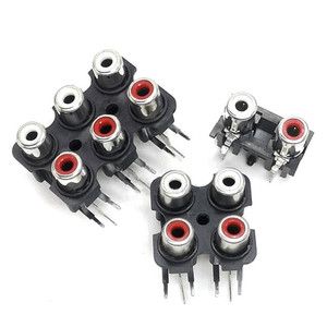 Conector de entrada de Audio estéreo, amplificador de 2/4/6 vías RCA hembra AV, interfaz de señal de 2/4/6 agujeros - Product Image 2