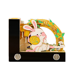定制节日兔子记事本2025日历撕开形状3d展示创意日历礼品2025年备忘录块记事本