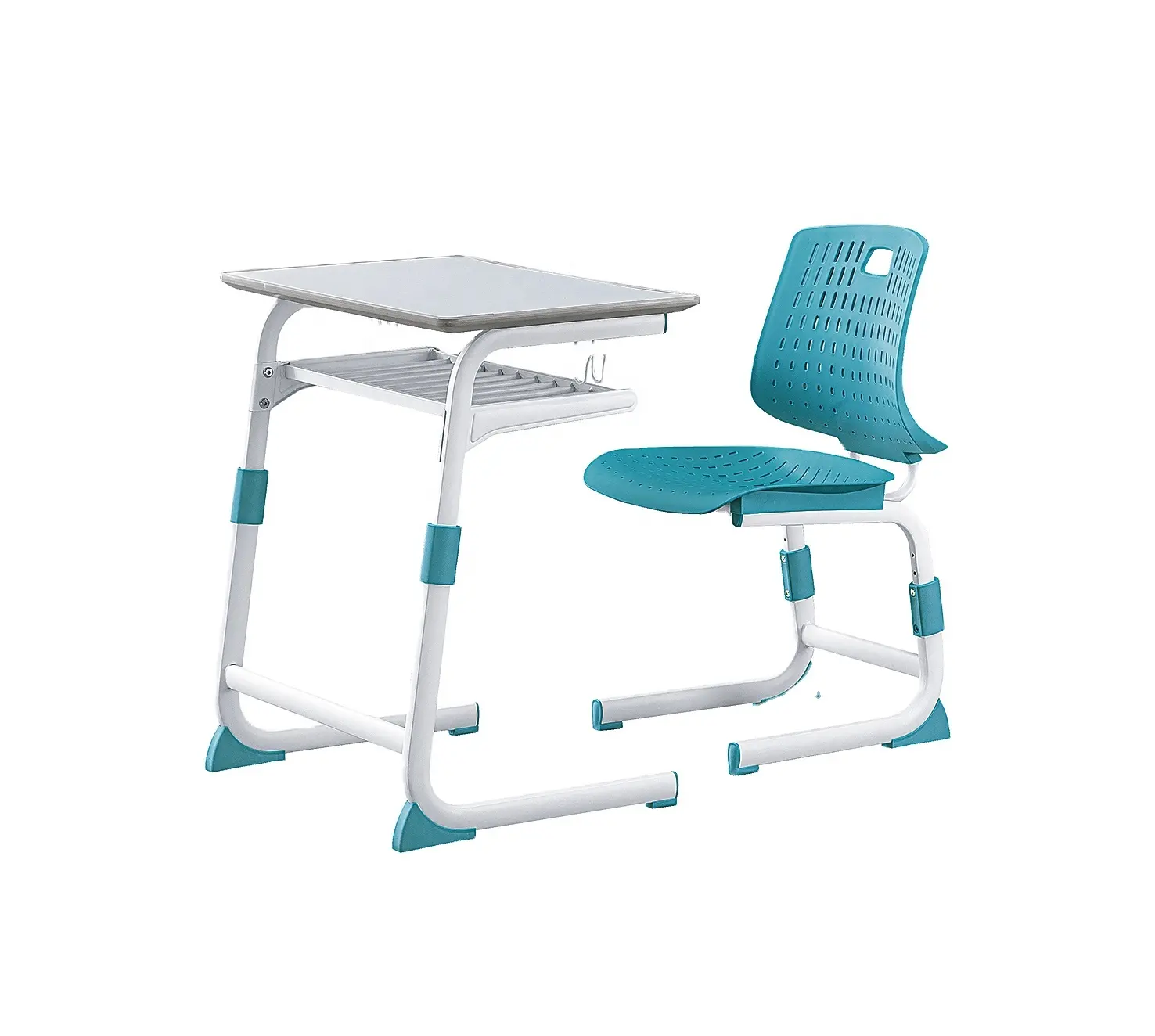 高さ調節可能な小学校の学習テーブルと椅子学生の机と椅子