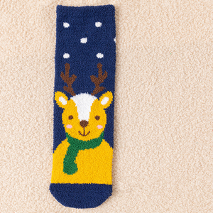 هدية دب سانتا كلوز الجوارب متعة شجرة عيد الميلاد ثلج الرنة تصميم المخملية المرجانية لموسم الأعياد - Product Image 3