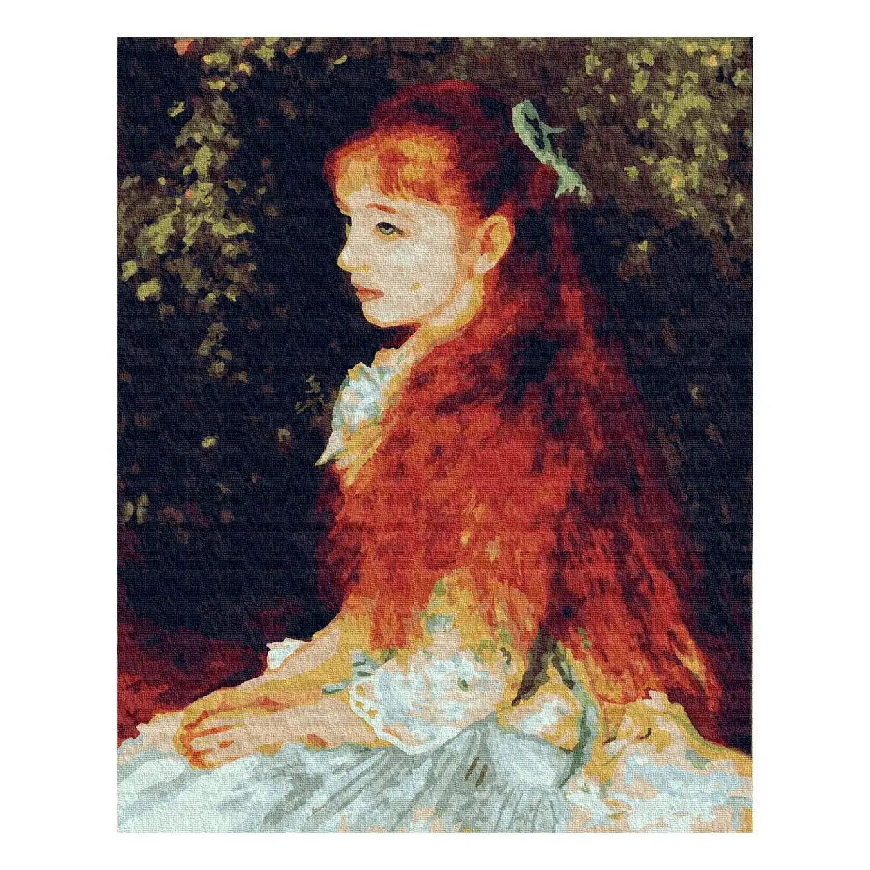 ペイントボーイGX3262フランスの長い髪の女の子の油絵DIY大人の数字による古典的な絵画40*50フィギュア装飾絵画