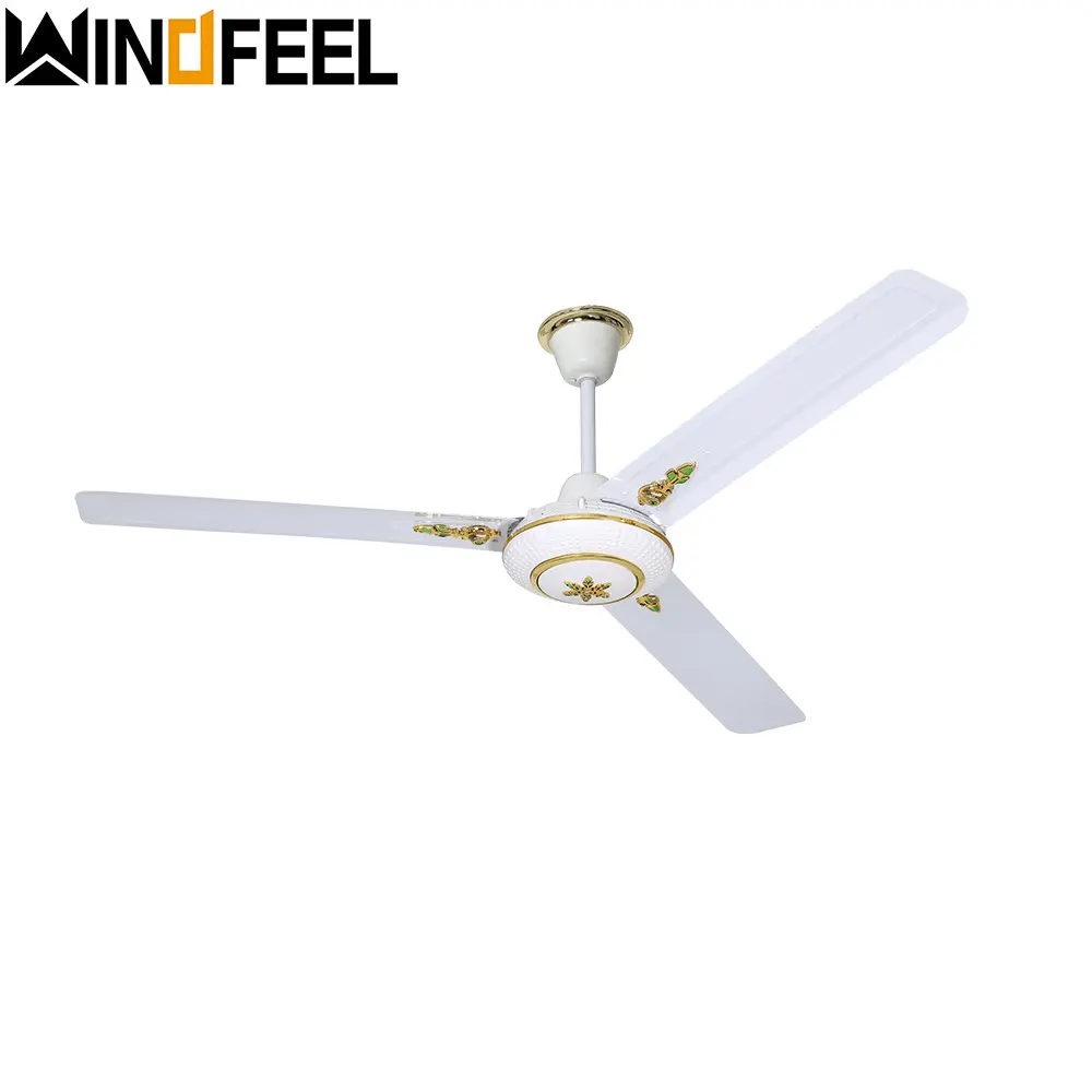 Windfeel appareils ménagers industriels grande puissance de refroidissement par air à faible bruit 56 pouces ventilateur de plafond à 3 pales prix