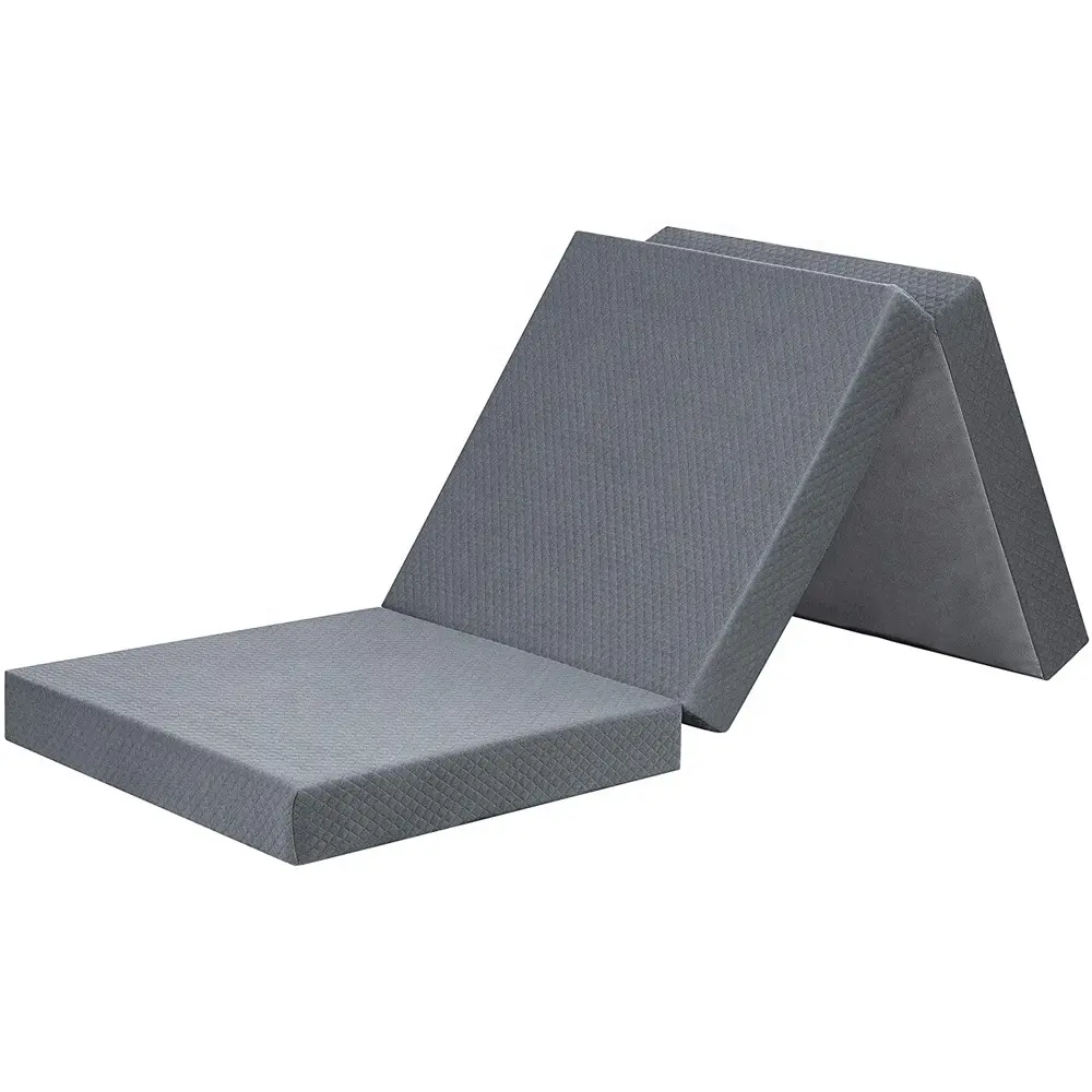 Matelas pliant en mousse avec housse amovible et lavable en machine pour lit de sol