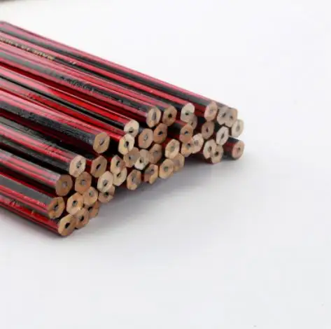 Matita HB matita in legno per schizzi di pittura rossa classica con testa di gomma per forniture per ufficio