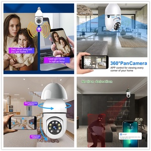 מפעל 1080P אור הנורה 360 תואר הנורה מצלמה <span class=keywords><strong>2</strong></span>.4Ghz Wifi אבטחת מצלמה בית משמר אלחוטי מצלמה