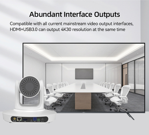 IP-камера 4K PTZ с 20-кратным оптическим зумом USB для HDM1 POE & AI, дистанционное управление с автоматическим отслеживанием для потоковой передачи видео конференций - Product Image 3