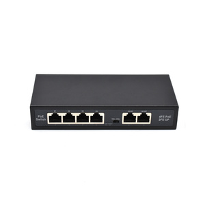 OEM ODM Smart POE Switch 4 + 2 RJ45 48V 100Mbps Ethernet Switch con 4 puertos para cámara IP - Product Image 2