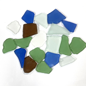 批发不规则半透明彩色玻璃自由形式散装装饰海玻璃 - Product Image 4