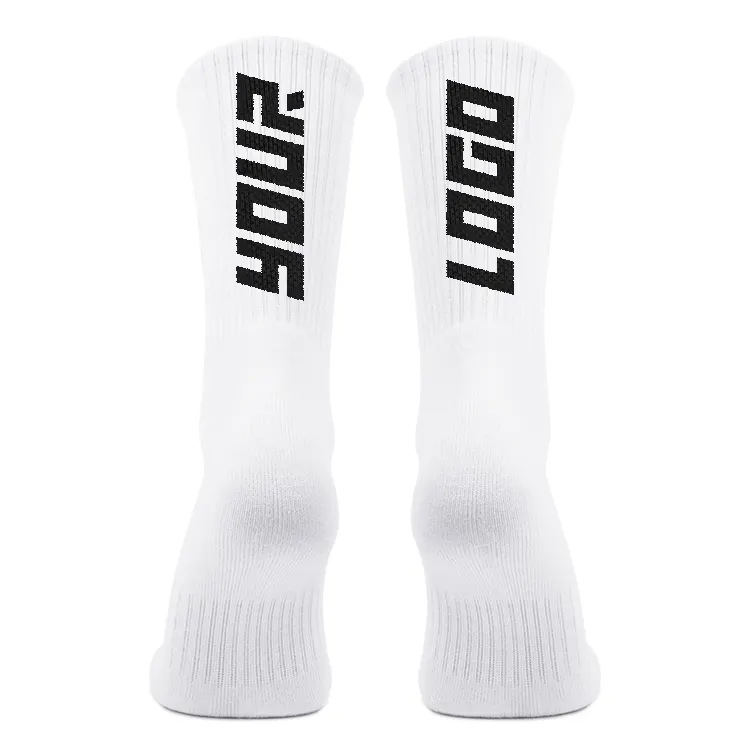 Meias de esporte unissex, meias grossas de algodão, com logotipo personalizada, 100% de algodão, para preta, de inverno, quente, esportes de ciclismo