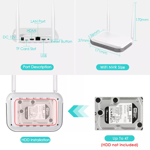 HIKWIFI闭路电视摄像机4CH 4MP无线NVR安全双向音频PTZ IP摄像机WIFI户外工厂价格Hikwifi - Product Image 3