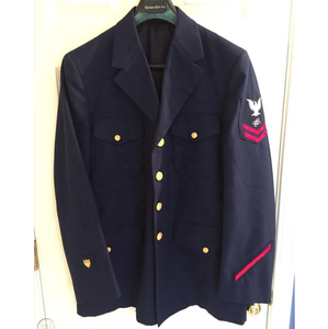 刺繍パッチ付きクラシックネイビーブルージャッキパンツセットカスタムメンズオフィサー警備員制服