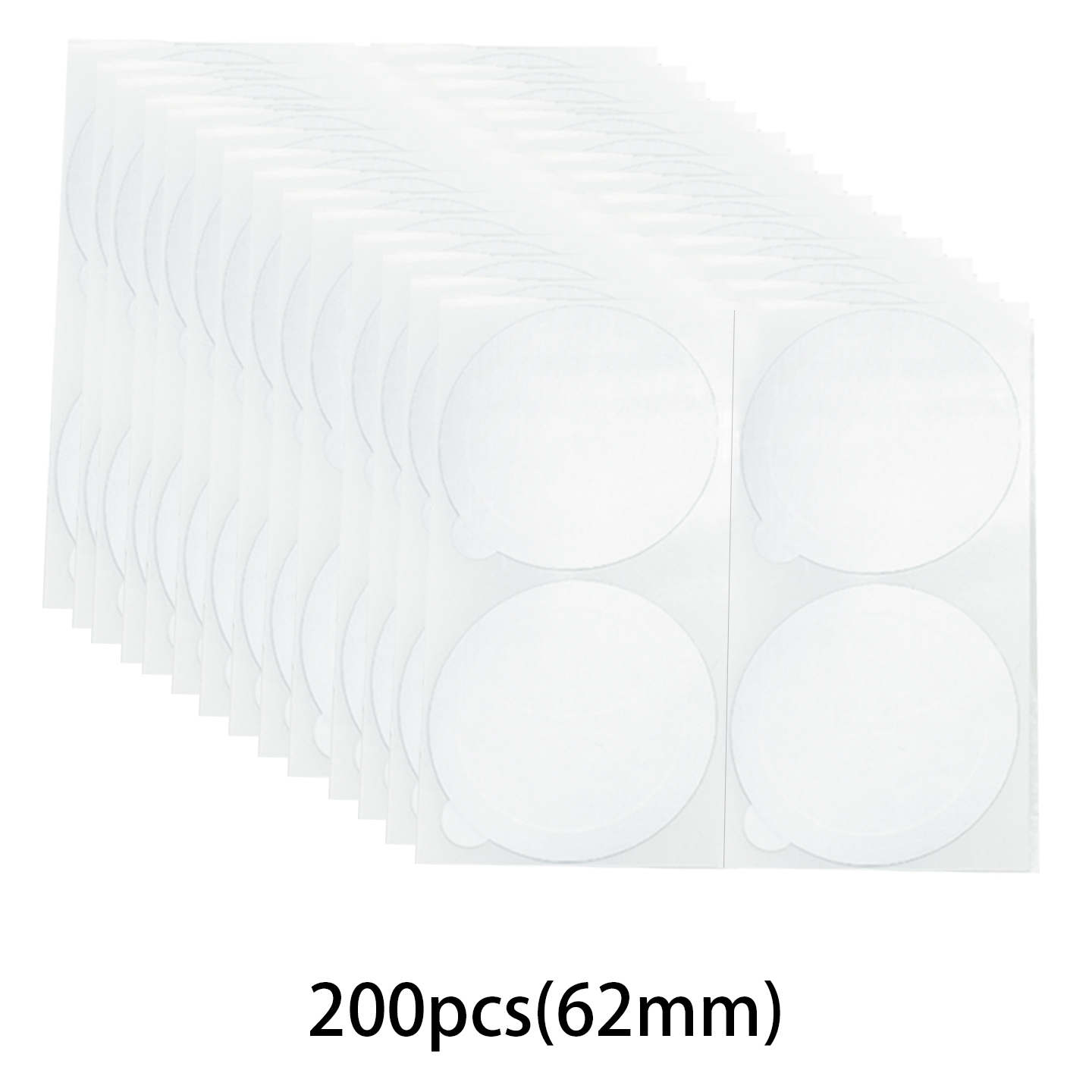 200 morceaux de film d'aluminium de 62 mm