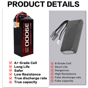 Mật độ năng lượng cao 39000mAh 44.4V 12S Pin trạng thái rắn Drone Pin cho Drone và vtol cánh cố định - Product Image 6