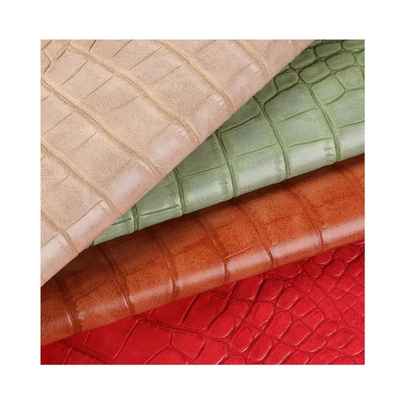 Crocodilo terminou padrão sacos Pu design de couro sintético para sapatos, mulheres bolsas e uso carteira