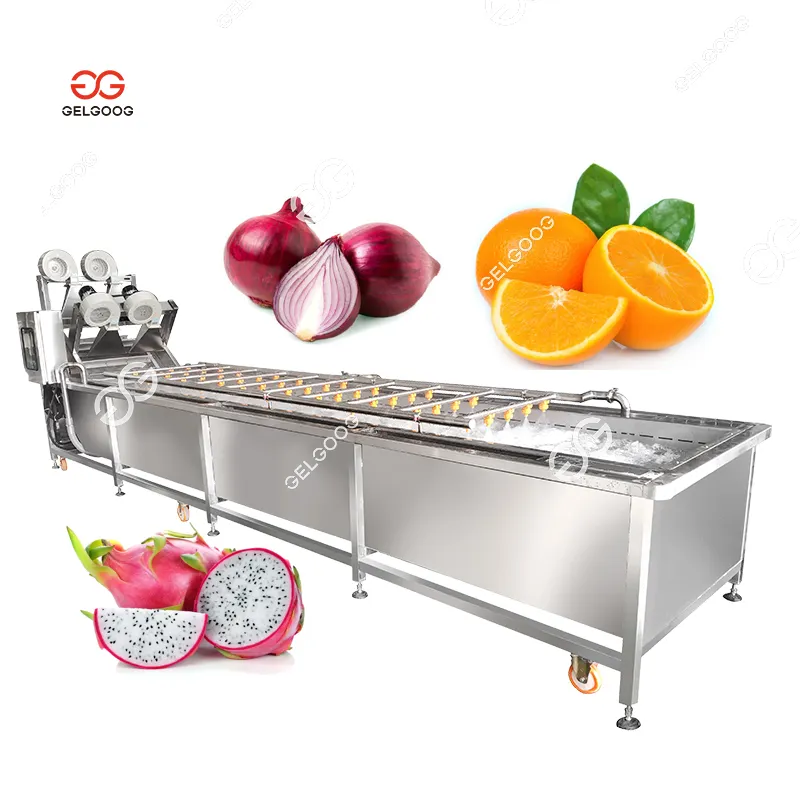 Peralatan penyortir pencuci buah, mesin pembersih bawang, peralatan penyortir buah naga, oranye, gelembung air, wortel