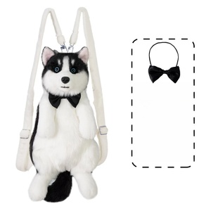 New Arrival Plush Simulation Dog Backpack <strong>Mock</strong> Backpack Plush <strong>Toy</strong> Children Girls Gift Handmade Realistic Plush Husky Backpack - Product Image 4