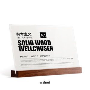 Acrylic gỗ rắn dựa trên danh sách giá decca trà sữa menu quảng cáo Thẻ Bảng trang trí Bảng Hai Mặt hiển thị đứng - Product Image 2