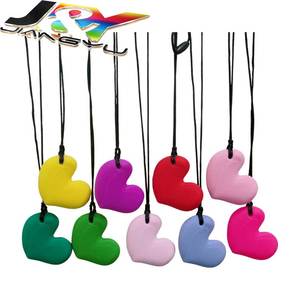 Jiangyu CTK106 coeur Silicone <span class=keywords><strong>Chewelry</strong></span> bijoux pendentif à mâcher pour sensoriel enfants fille maman infirmière anxiété soulagement du Stress - Product Image 2
