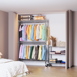 MZG rak Tampilan sepatu dapur tiga lapis, rak mantel berdiri lantai baja karbon gantung dengan gantungan manekin - Product Image 3