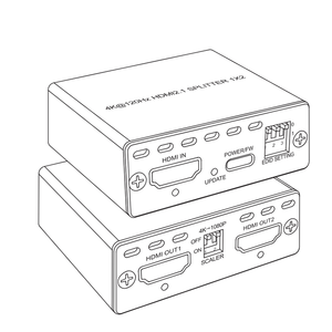 4K120Hz HDM 2,1 Splitter 1X2 Splitter 4K120HZ HDMI SPLITTER HDCP2.3 VRR Scaler Qutput 1 in 2 Out - Product Image 5
