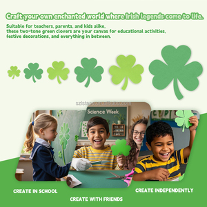 Green Assorted Shamrock Creative Cutouts <strong>Paper</strong> - Product Image 5